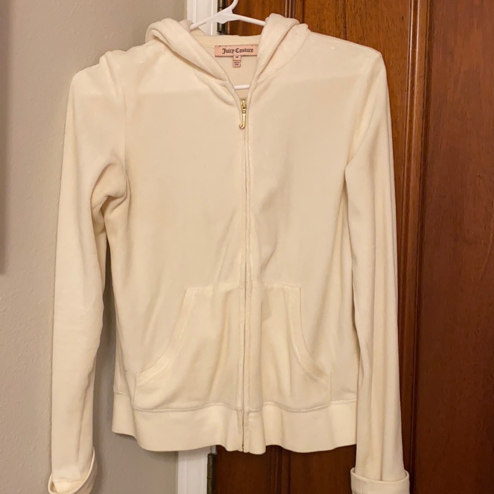 Juicy Couture Cream Zip Up Aloha Juicy M